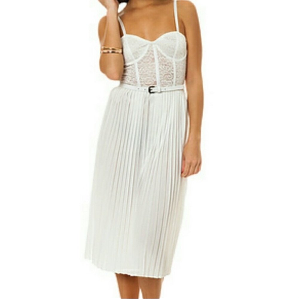 ❌SOLD❌ Motel Rocks April Bustier White Midi Dress - Picture 2 of 8